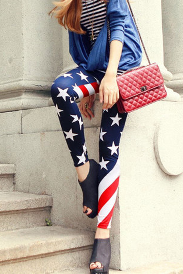 Accessory Old Glory Print Pantyhose - Click Image to Close